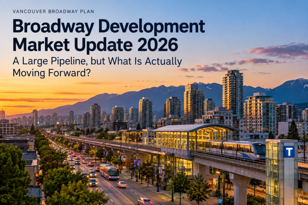 Vancouver Broadway corridor development market and rapid transit illustration for the 2026 market update